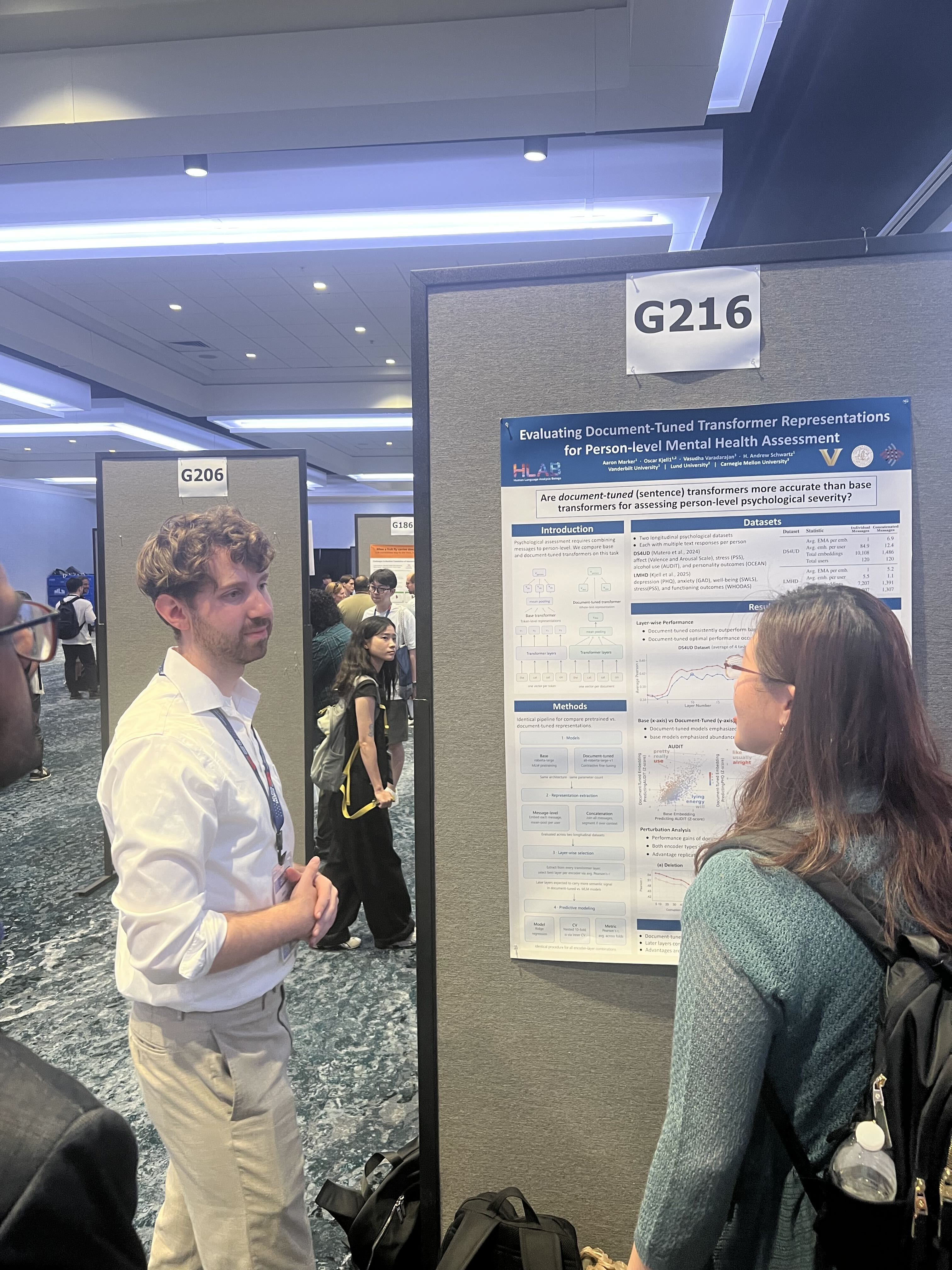 Aaron Marker presenting a poster at CLPsych 2026